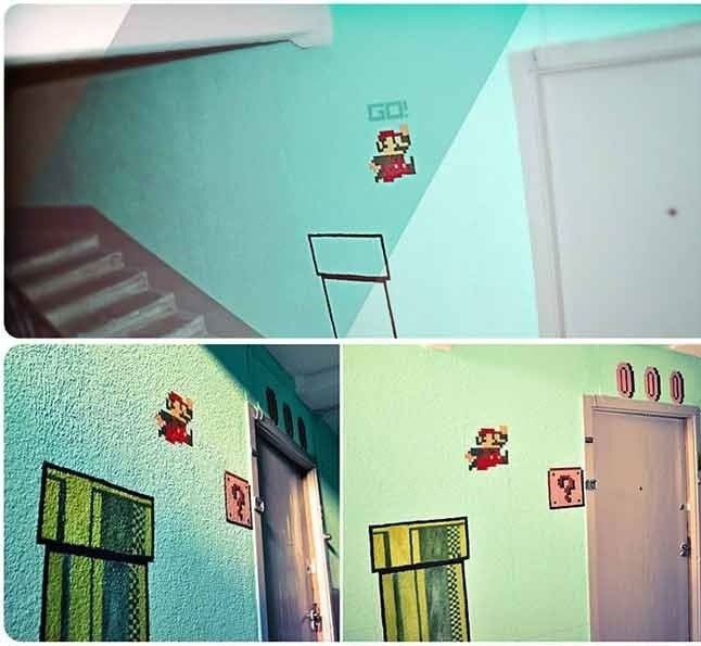 Подъезд в стиле Mario