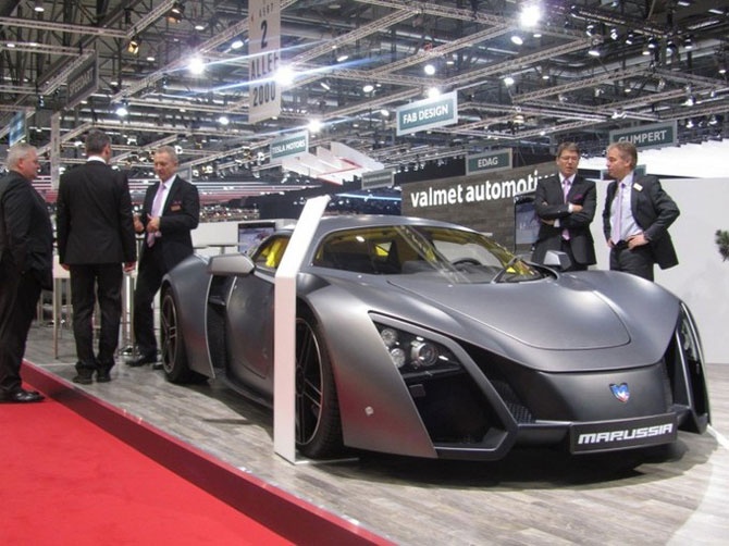 Первый российский суперкар Marussia B2 на женевской автовыставке