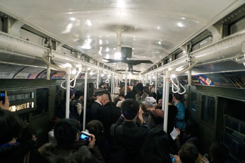 Винтажный метрополитен в Нью-Йорке