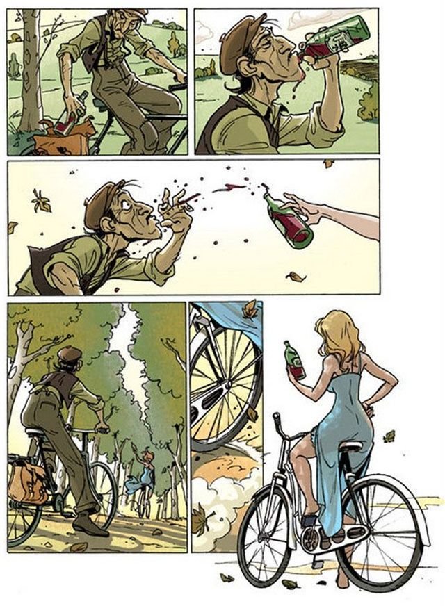 Философский комикс про велосипедиста