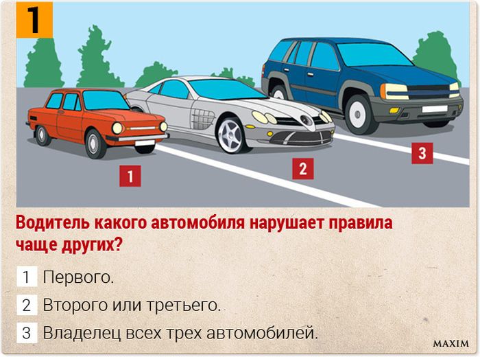Шуточный тест на знание правил дорожного движения