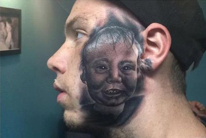 Татуировка на лице - не самая удачная идея