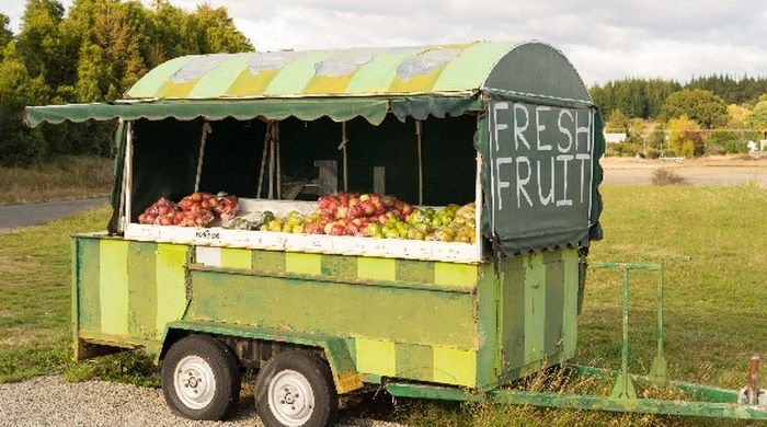 Ларек самообслуживания с фруктами в Новой Зеландии