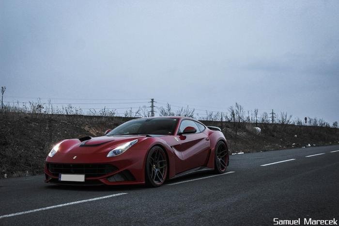 Красная Ferrari F12 в тюнинге N-Largo (11 фото)