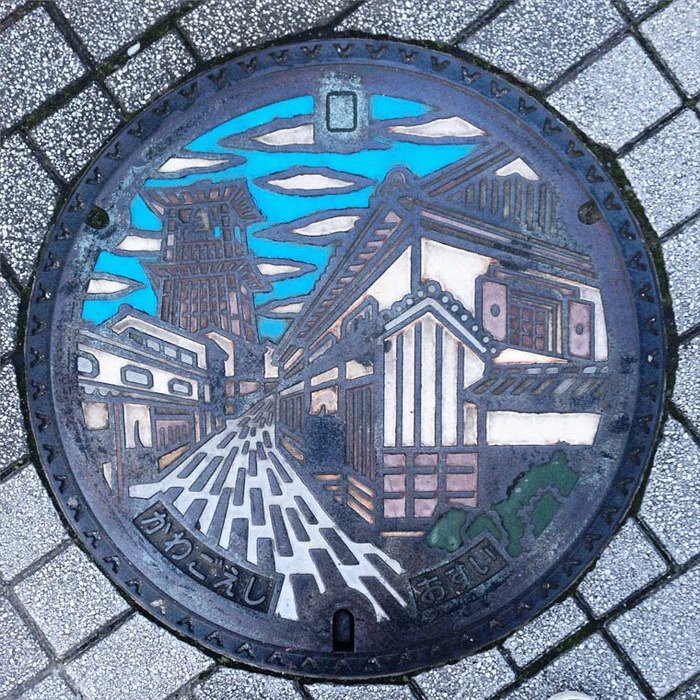 Необычные крышки канализационных люков в Японии (25 фото)