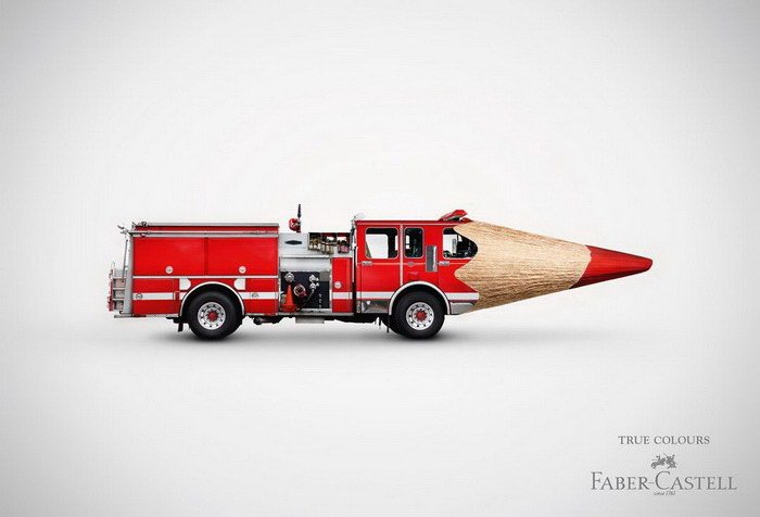 Забавная реклама карандашей Faber-Castell (7 фото)