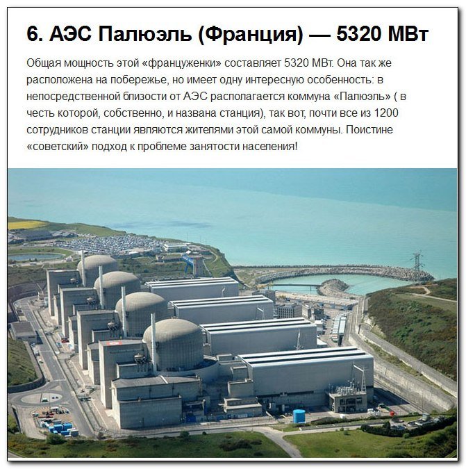 Мощные атомные электростанции в мире (10 фото)