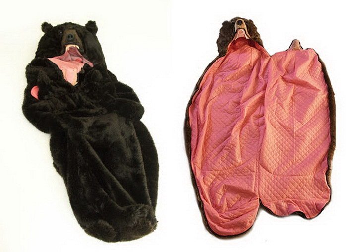 Страшно тепло - спальный мешок в форме медведя (5 фото)