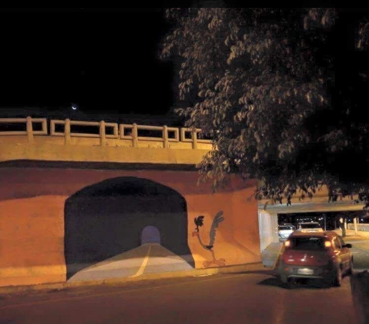 Коварная кукушка-подорожник завела в нарисованный тоннель (3 фото)