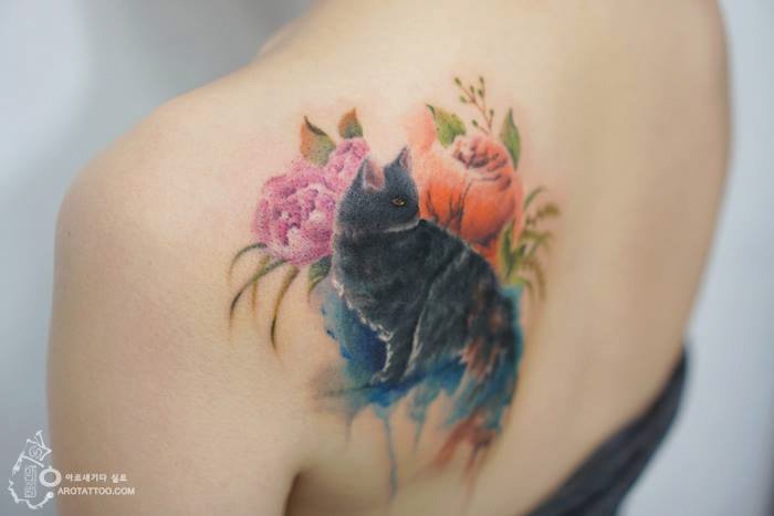 Татуировки в стиле акварель от тату-мастера Silo
