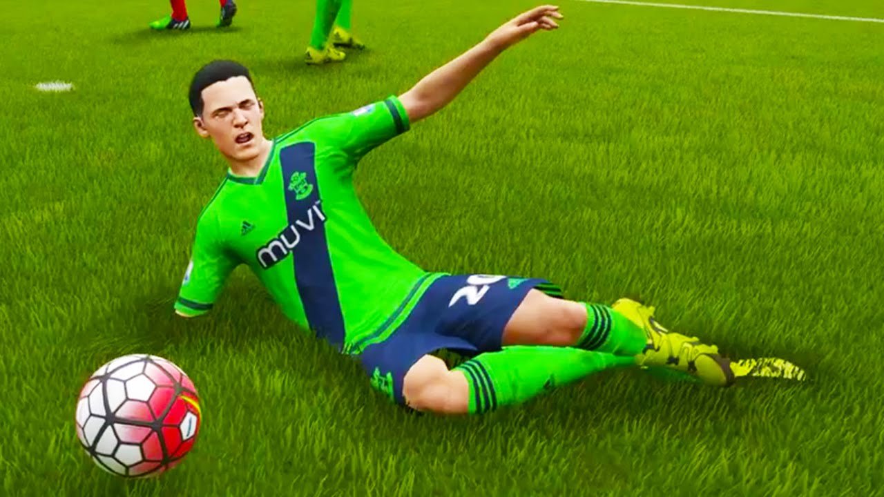 Видео Приколы из компьютерной игры про футбол / FIFA 16 FAIL Compilation