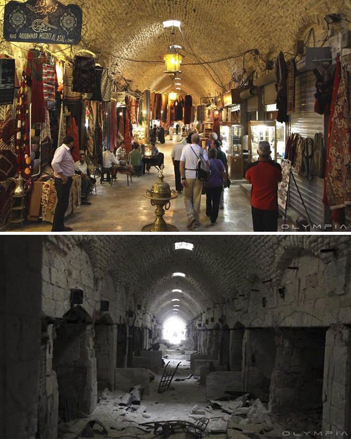 Сирия, Алеппо - фотографии до и после