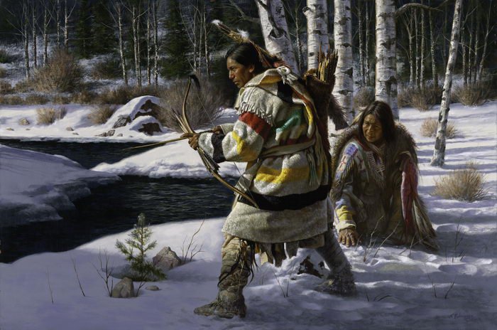 Индейцы в картинах Alfredo Rodriguez