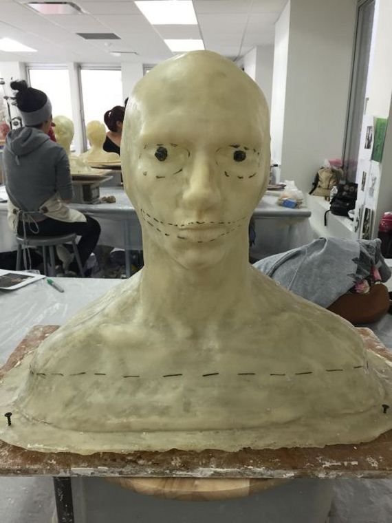 Процесс изготовления жуткой маски Человек-Кальмар