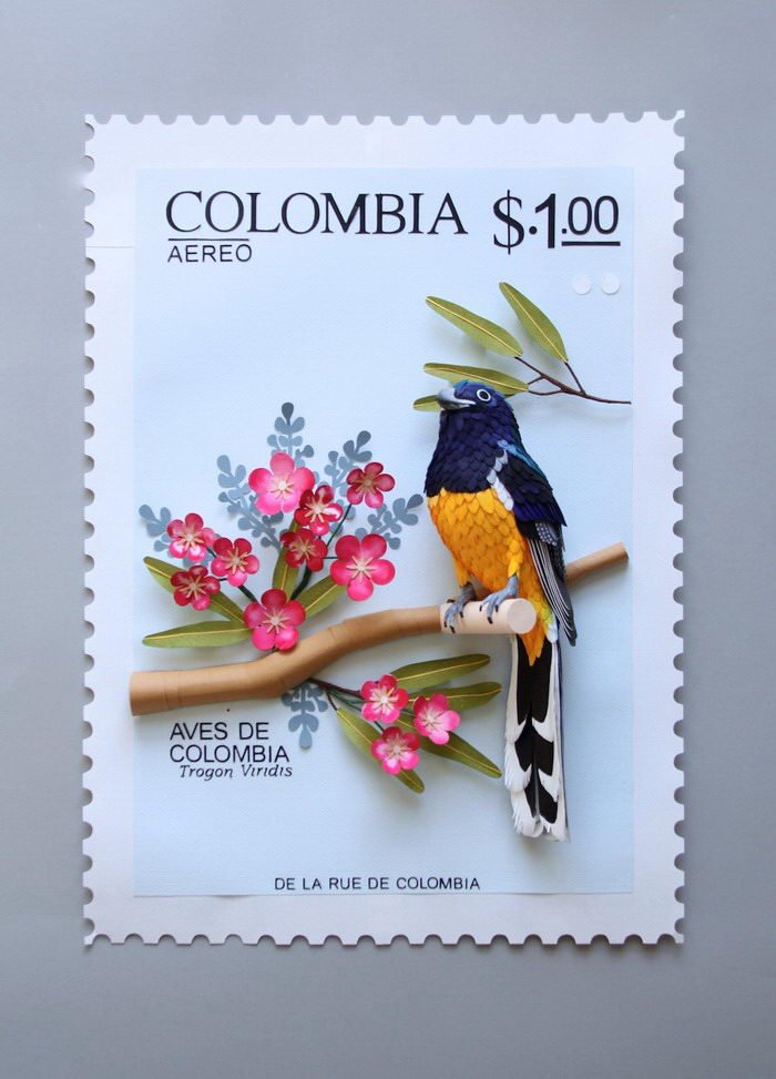 Новая серия бумажных птиц Diana Beltran Herrera