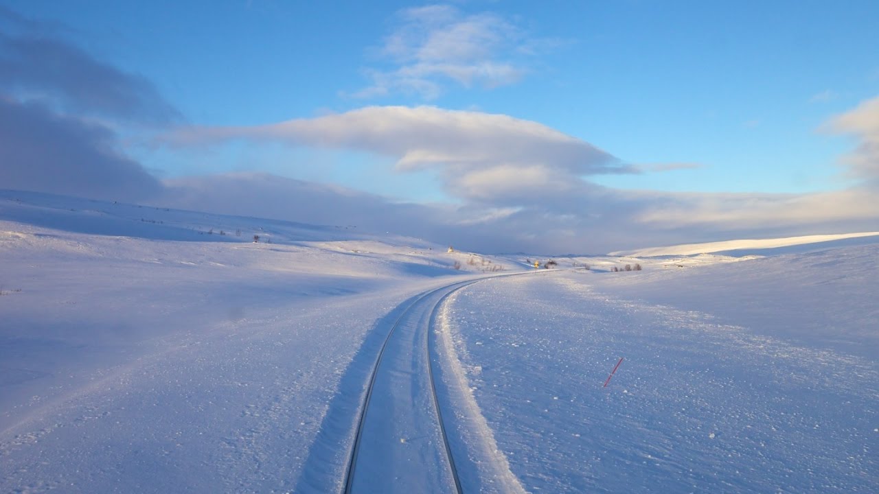 Любителям живописной дороги на поезде. Зима. Норвегия. 9 часов 50 минут
