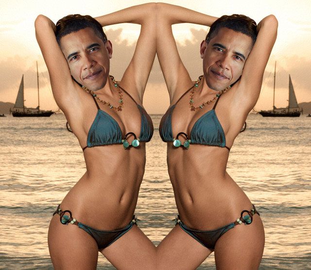 Зарубежные фотожабы на портрет Обамы (37 штук)