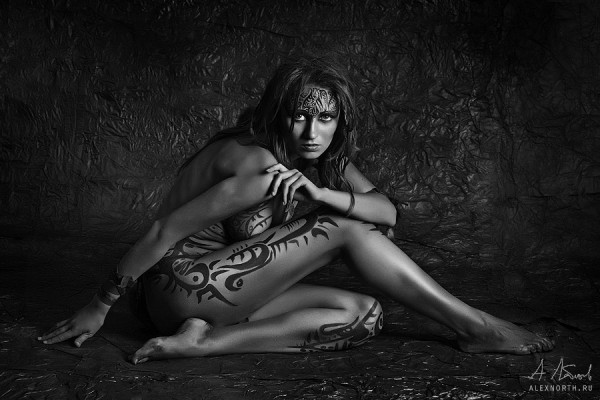 Прикольный бодиарт (Ню)