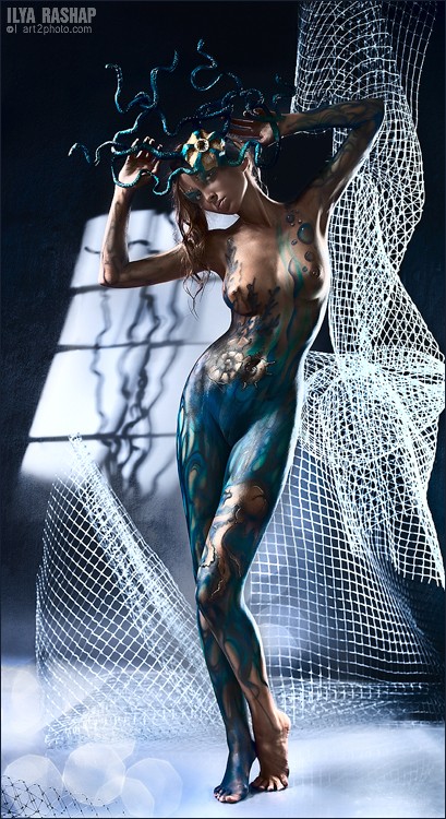 Прикольный бодиарт (Ню)