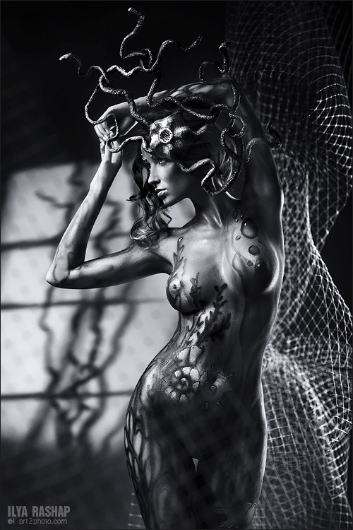 Прикольный бодиарт (Ню)