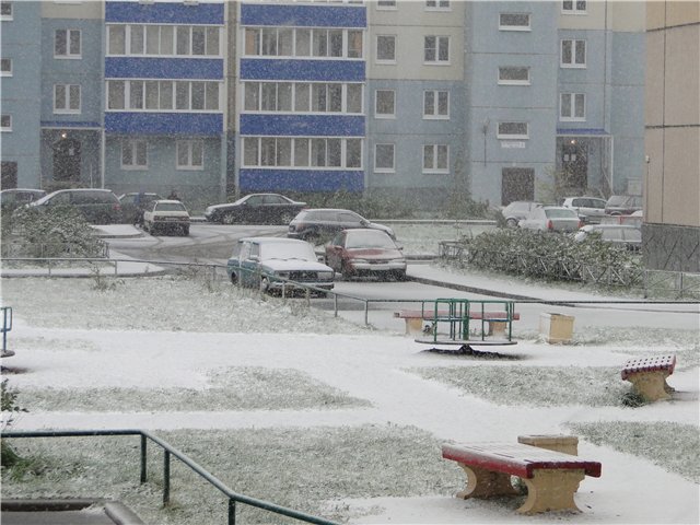 А в Питере первый снег