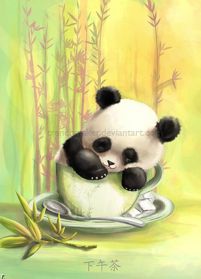 Рисованые панды