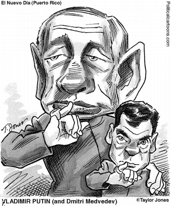 Зарубежные карикатуры на Путина