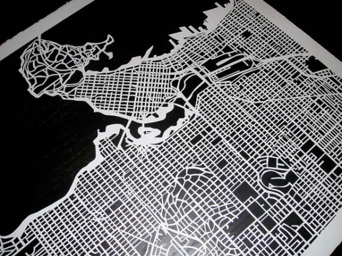 Вырезанная карта города