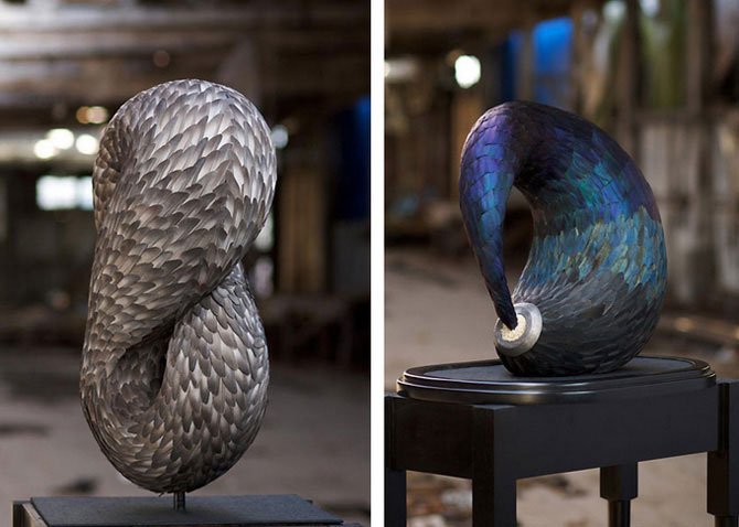 Скульптуры из перьев от Кейт МакГвайр