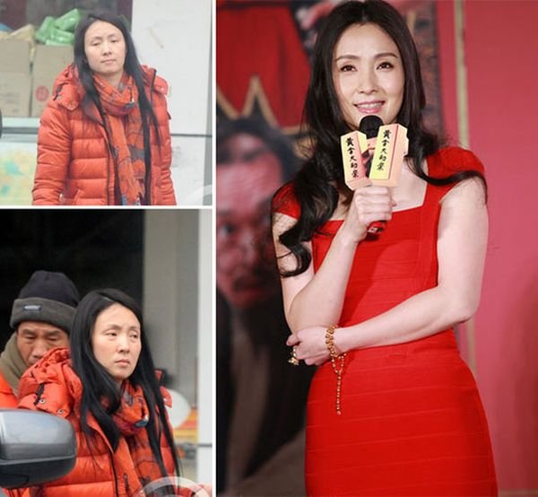 Китайские актриссы до и после макияжа