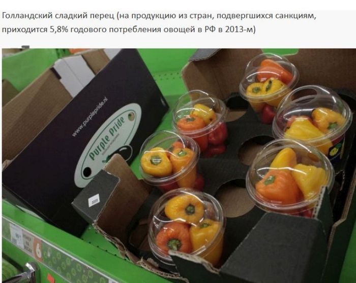 Список продуктов, на которые правительство РФ ввело полный запрет