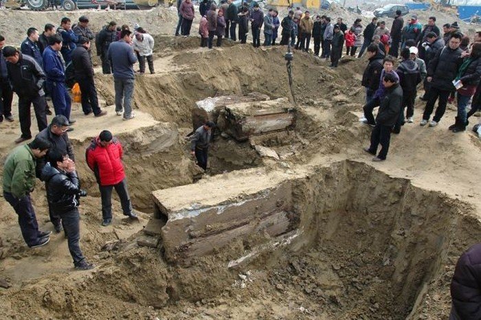 Китайские дорожники раскопали древнюю мумию