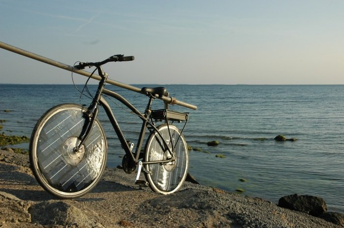 Велосипед который приводится в движение энергией солнца