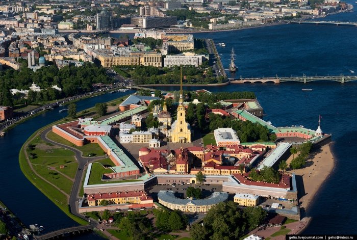 Россия город Санкт-Петербург с высоты птичьего полета (74 фото)