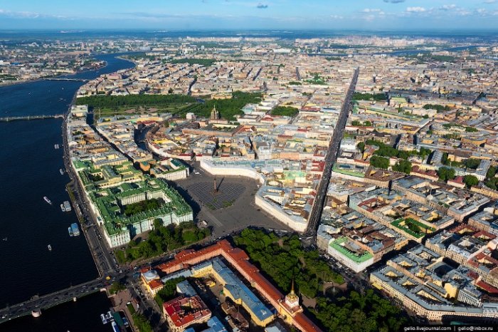 Россия город Санкт-Петербург с высоты птичьего полета (74 фото)