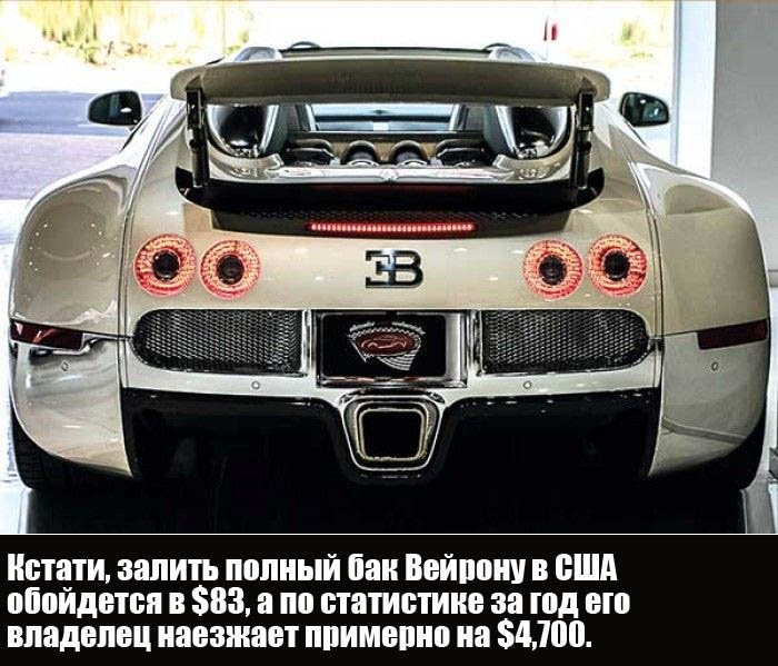Во что обходится содержание суперкара Bugatti Veyron (6 фото)