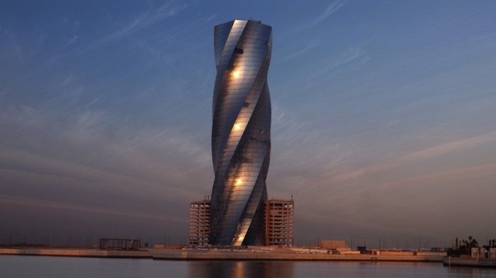 В Бахрейне возводят многоэтажную башню в форме сверла (5 фото)