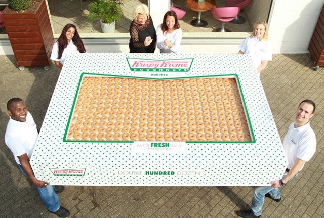 Огромная коробка с 2400 пончиками (6 фото)