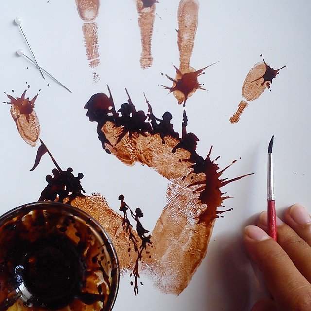 Кофейные рисунки индонезийского художника Чидак аль-Низара (17 фото)