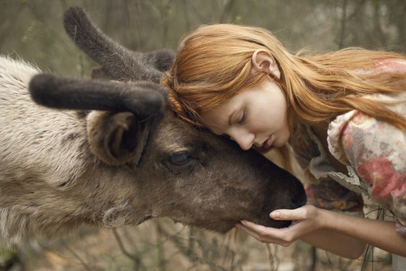 Русские девушки с дикими животными (фото Катерина Плотникова)