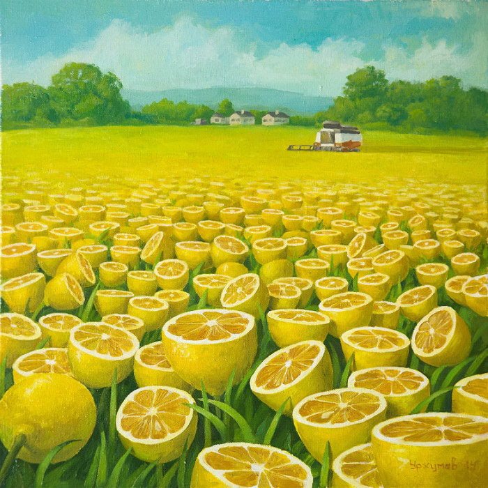Лимонные картины Виталия Уржумова (8 фото)