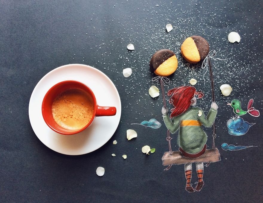 Рисунки за завтраком от Чинции Болоньези (12 фото)