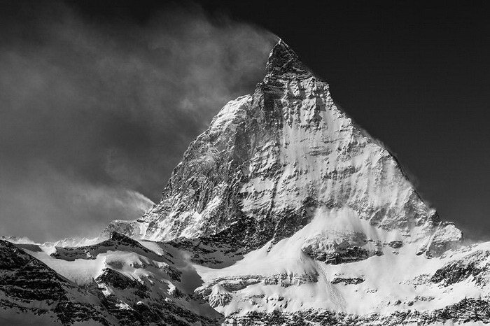 Черно-белые фото швейцарские Альпы (9 фото)
