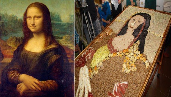 Самая большая съедобная копия «Мона Лизы» (4 фото)