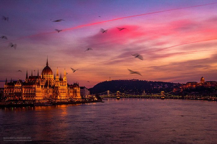 Красота Будапешта на закате