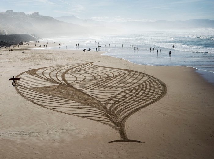 Рисунки на песке Сэма Дугаду