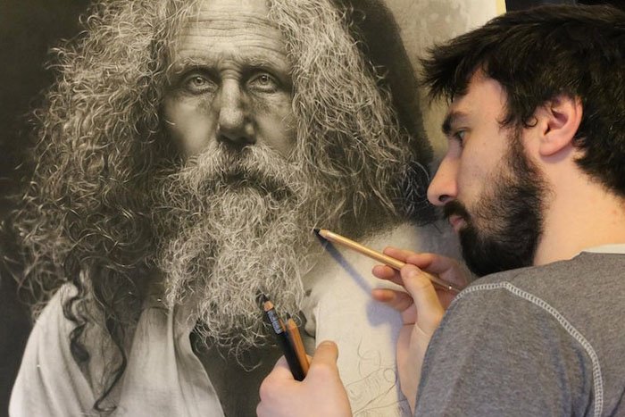 Сотни часов работы и годы обучения - портреты карандашом в стиле мастеров Ренессанса