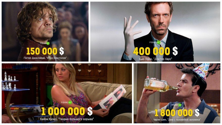 30 самых высокооплачиваемых сериальных актеров