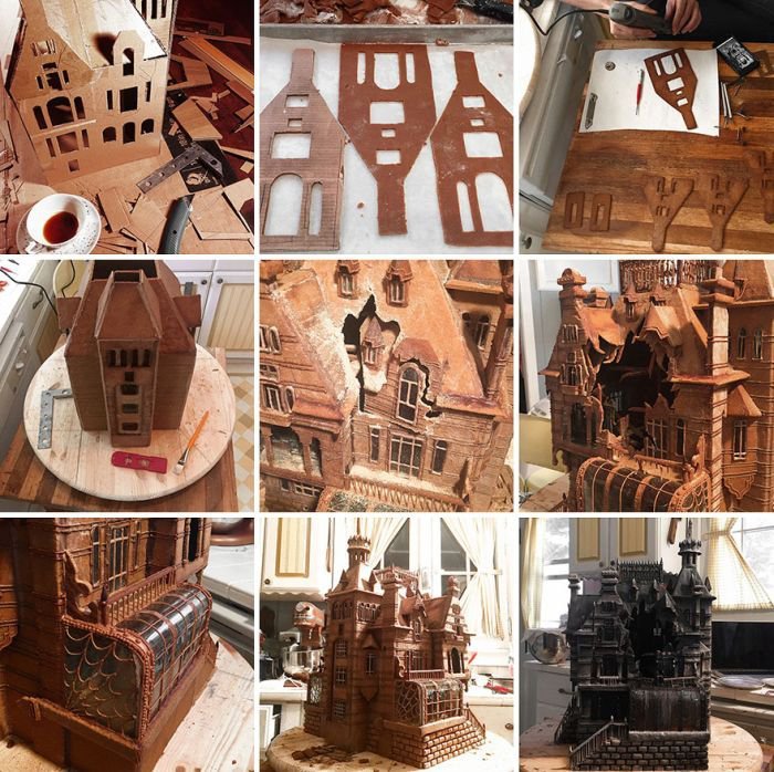 Торт в виде дома из фильма - Дом странных детей