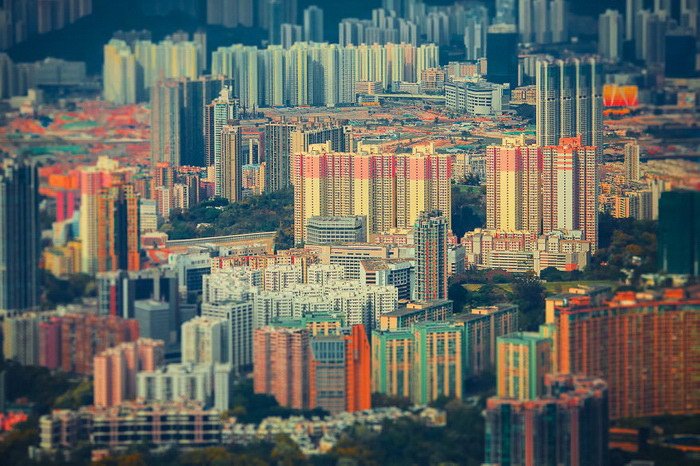 Гонконг в тилт-шифт фотографиях Harold Hdp